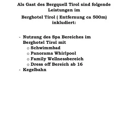Bergquell Tirol Daire